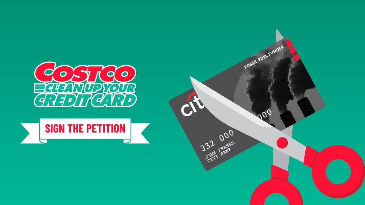 @Costco has a credit card partnership with one of the dirtiest funders of fossil fuels in the world, @Citibank. Tell Costco to clean up its credit card: stmp.link/CostcoPetition #CostcoDropCiti

#CostcoDropCiti #CostcoCleanUpYourCreditCard #StoptheMoneyPipeline