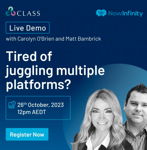 Have you looked at NowInfinity lately? It's your all-in-one solution: unlimited users, one platform. Say goodbye to juggling multiple integrations and accounts. Join the webinar to find out more bit.ly/3KRd47p