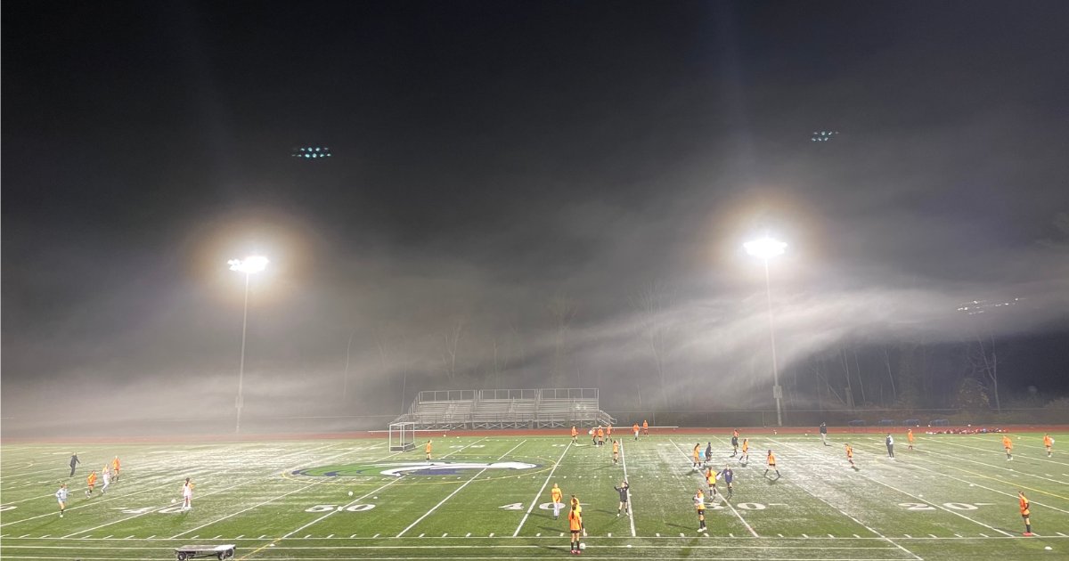 AztecSoccerMA's tweet image. A field. A ball. Each Other. This is all we ever need. ❤️🖤

#WeAreAztec #NightTraining
