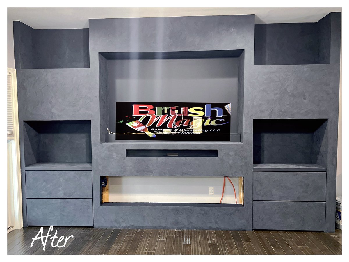 Applying Venetian plaster over cabinet #interior #interiordecor #interiorpainting #DesignInspiration #newjerseypainter