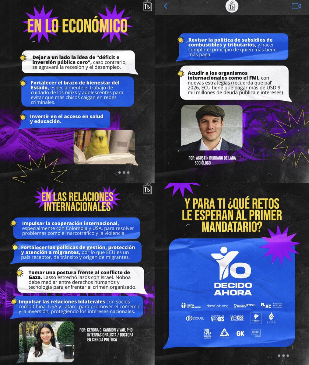CIDisruptive's tweet photo. #YoDecidoAhora 🗳️

¡Las elecciones terminaron y Daniel Noboa es el presidente escogido por los ecuatorianos! 🇪🇨 
¿A qué retos a los que se enfrenta👀?

#YoDecidoAhora #danielnoboa #eleccionesanticipadas2023
#ReporterosCiudadanosEC #EleccionesTransparentes #democraciainformada https://t.co/wZrYJVLvYI