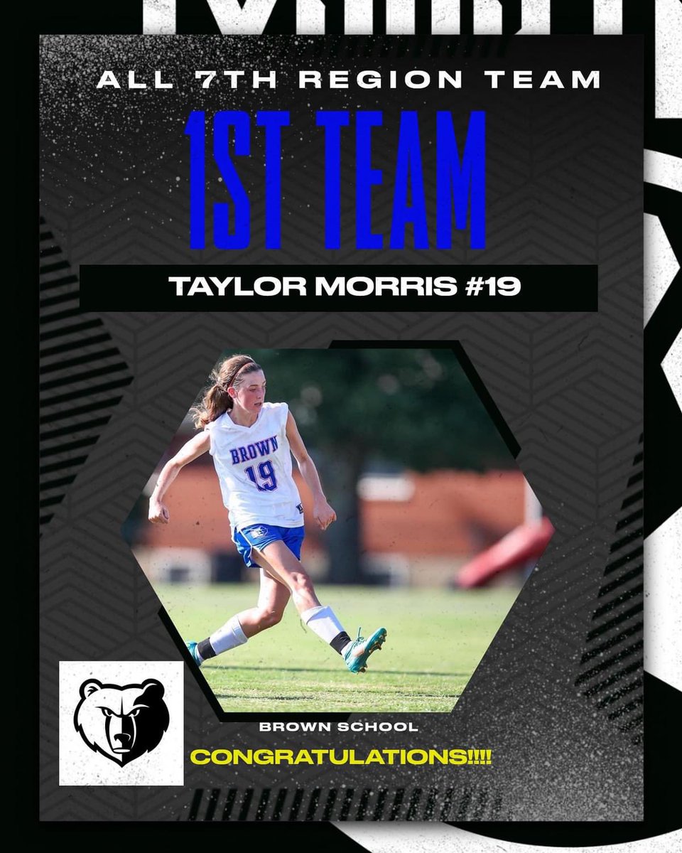 Congratulations to Taylor Morris, for being voted to the 7th Region 1st team. Way to go Taylor!