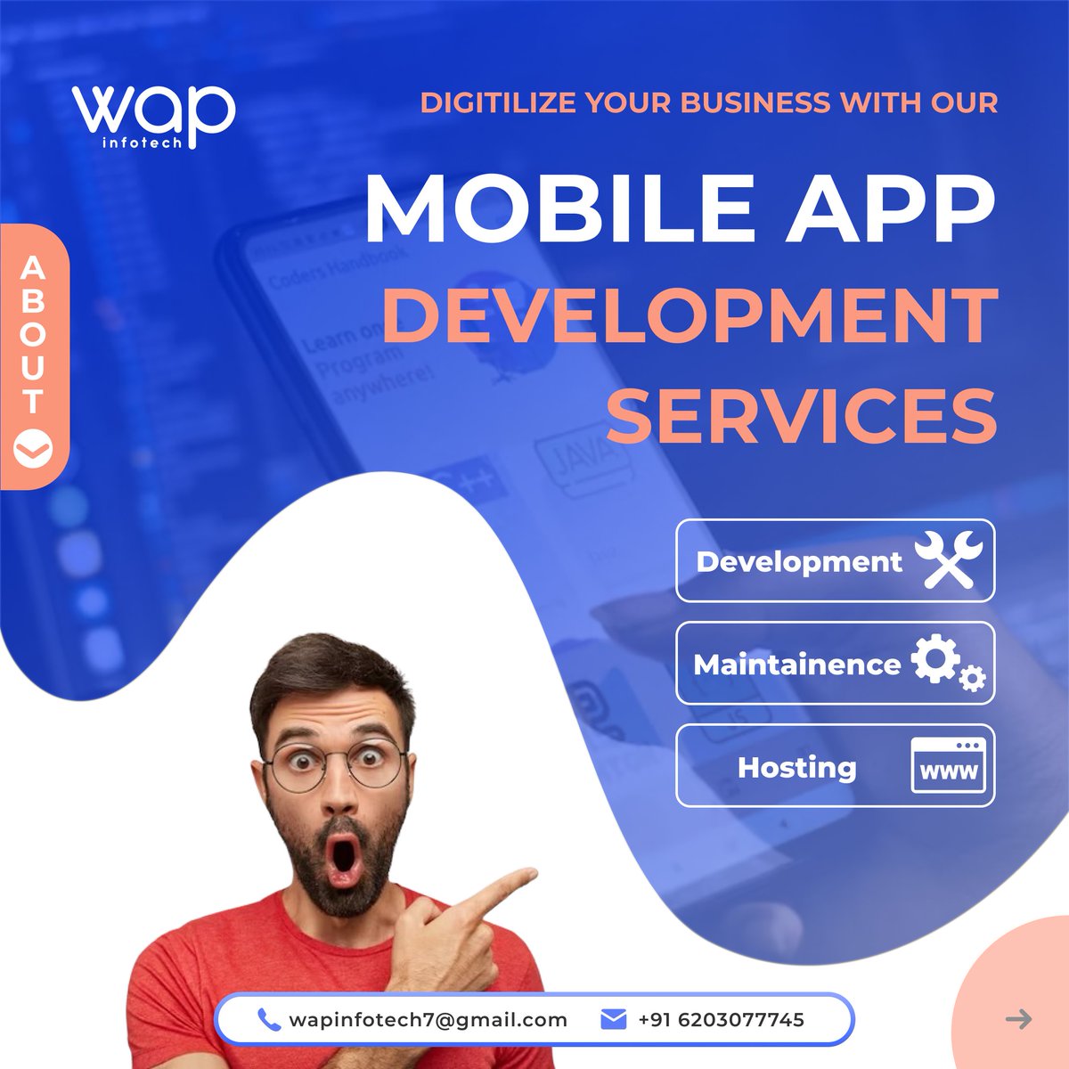 wapinfotech's tweet photo. 📱"Enhance Your Mobile App Presence" 🚀

📲 Expert Mobile App Development Solutions 📲

Are you eager to strengthen your mobile app presence, whether for your business or personal brand? Look  Our skilled mobile app development services can help you realize your aspirations. https://t.co/gzLs4getGX