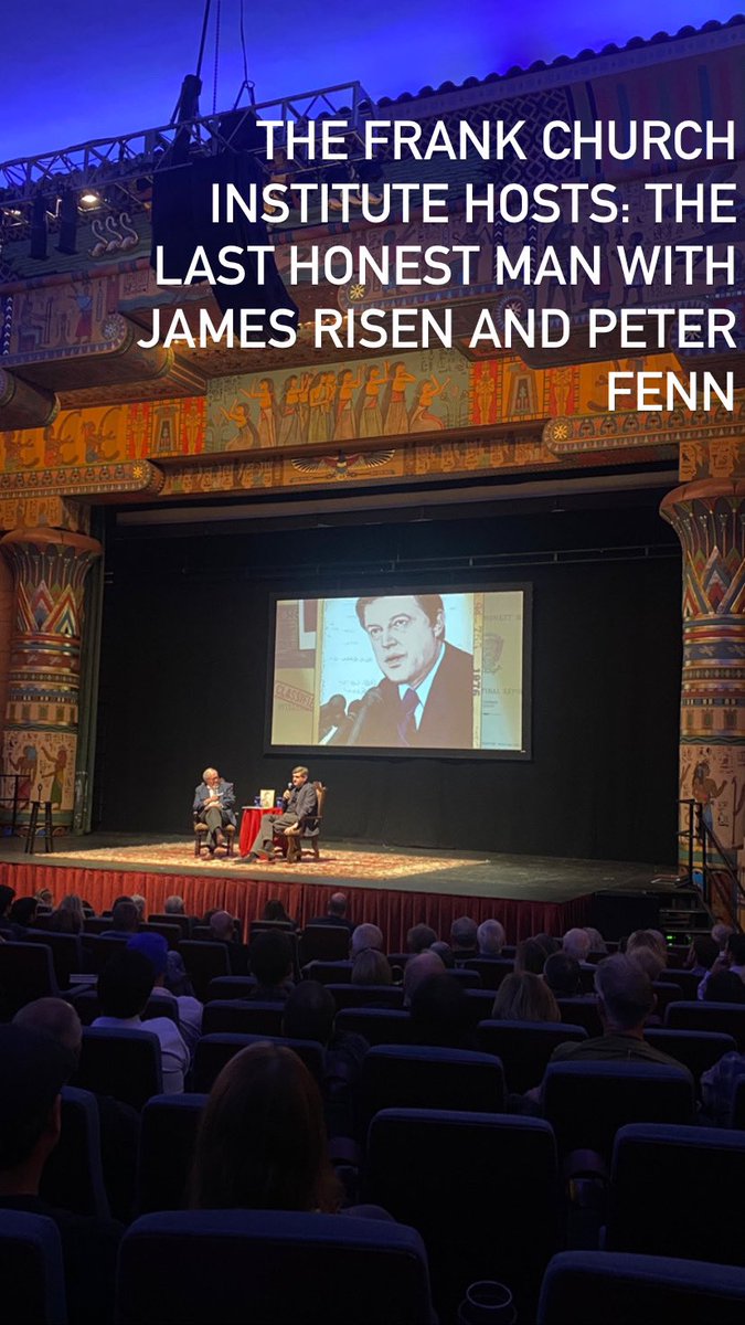 The Frank Church Institute hosts: The Last Honest Man with James Risen @BoiseEgyptian