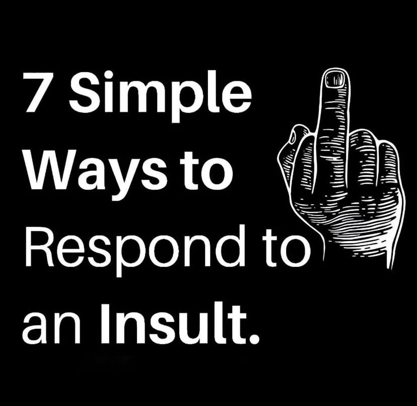 busines_corner's tweet image. 7 Simple Ways to Respond to an Insult:

//THREAD//