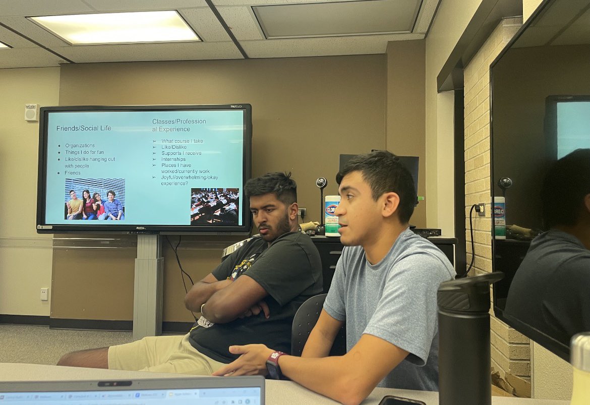 Check out our students advocating and sharing their story with other students in Texas A&M School of Education & Human Development! #thinkhigherthinkcollege