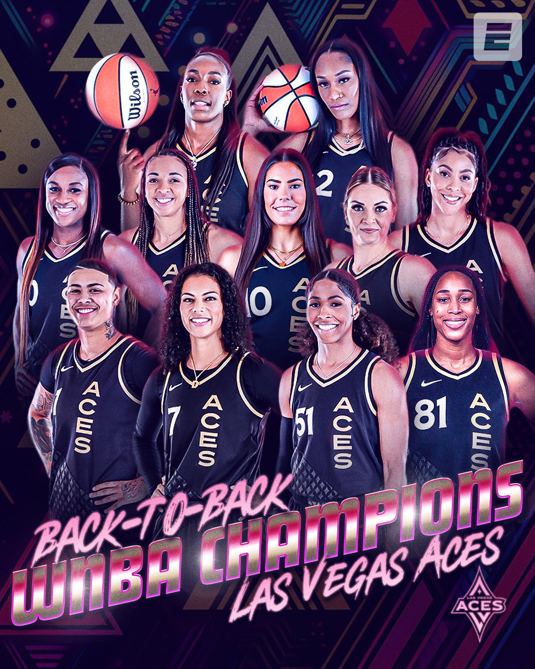 Las Vegas Aces Women's National Basketball Association Champions