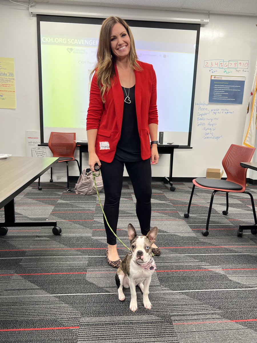 Shoutout to our Capturing Kids Hearts strategist <a href="/AmandaBarbour2/">Amanda Barbour</a> for today’s Process Champions training and the best future school therapy dog Roese Hoese!