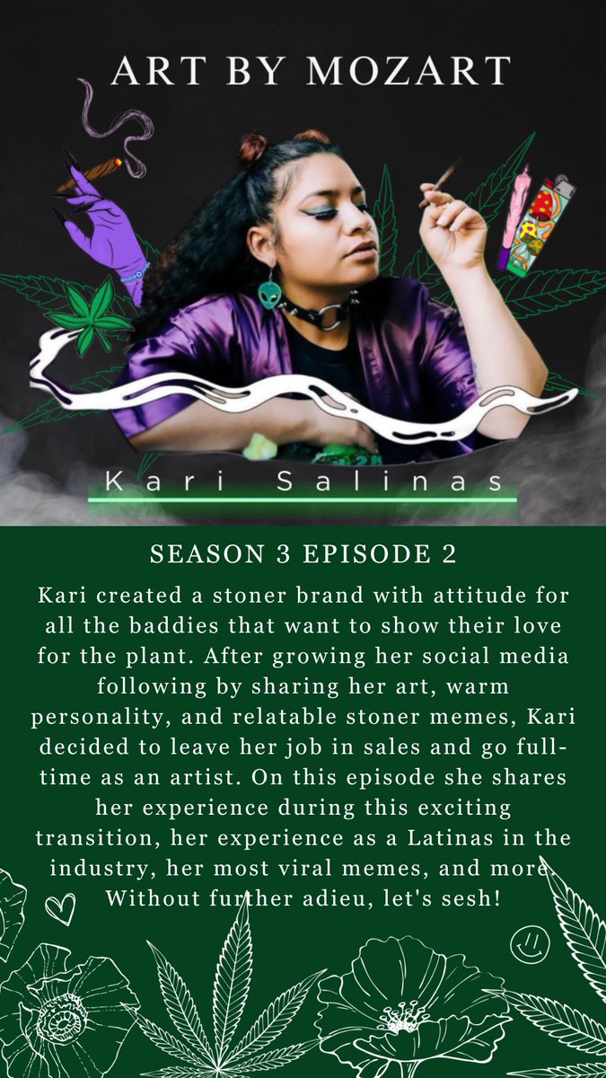 Work Sesh Podcast (@workseshpod) on Twitter photo Crafting Viral Memes & Going Full-Time As A Cannabis Artist With <a href="/Kari_mozart/">Art By MozART</a> 🎙️ Listen here podcasters.spotify.com/pod/show/works…
#womenincannabis #cannabiz #cannabispodcast #potcast #CannabisCommunity #stonerfam #cannabis #womeninweed #WomeninBusiness #successfulstoner Crafting Viral Memes & Going Full-Time As A Cannabis Artist With <a href="/Kari_mozart/">Art By MozART</a> 🎙️ Listen here podcasters.spotify.com/pod/show/works…
#womenincannabis #cannabiz #cannabispodcast #potcast #CannabisCommunity #stonerfam #cannabis #womeninweed #WomeninBusiness #successfulstoner