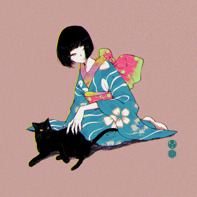 「黒猫 黒髪」のTwitter画像/イラスト(新着)｜5ページ目