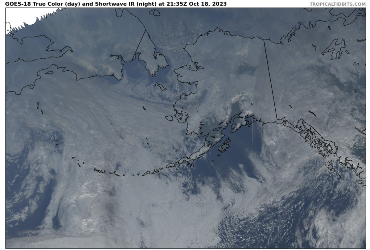 LoganGilesWx's tweet photo. Former #Bolaven is now an ugly looking low pressure delivering rain to southeast Alaska. But did you know upper level winds from it will aid in rain for the Northeast this weekend? Next tweet will show it better, but it's ULAC is over the western part of N. America currently https://t.co/k1fZwhNEkf