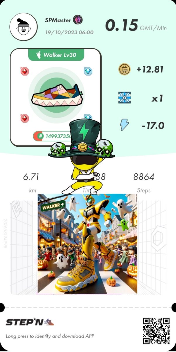 SPMaster0310's tweet photo. @CioSilv @Stepnofficial @STEPN_Su @jameswerk @shitirastogi @yawn_rong @Jerry10240 @neiv888 @dyorstepn @KleberSTEPN @ArmandiElaion Walker completed👟😎
#STEPNWalker https://t.co/cHBLsCvg9G