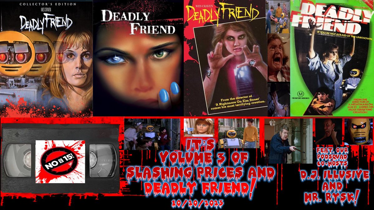 TheReal7Ceez's tweet photo. If you haven't yet, check out season 4 latest series #SlashingPrices and vol. 3  #DeadlyFriend feat. D.J. Illusive and @rysk   brought to you by @TheNo15Allcast  and hosted by me 😁#nostalgia #horror #80s #podcastandchill #filmx #wescraven 

 https://t.co/NY1ezIJGYg https://t.co/exZgwDaAQX