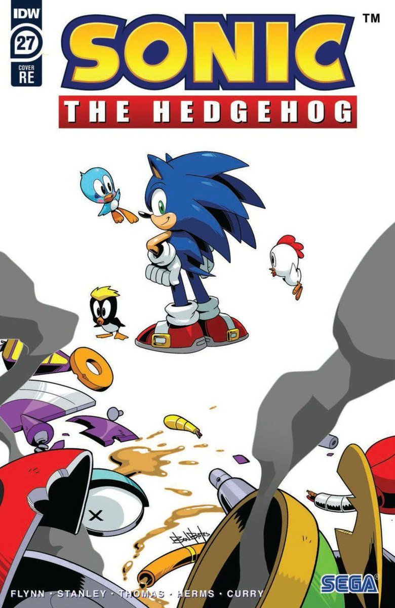 From Sonic the Hedgehog issue 27 Cover RE, Art by Ben Bates