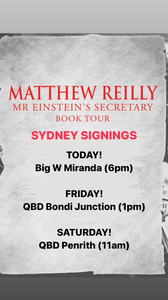 After last night’s monster opening event, I’m off and running with Mr E’s Secretary! For those in Sydney, here are the details for my upcoming in-store book signings. Miranda…Bondi Jn…Penrith… Come along!