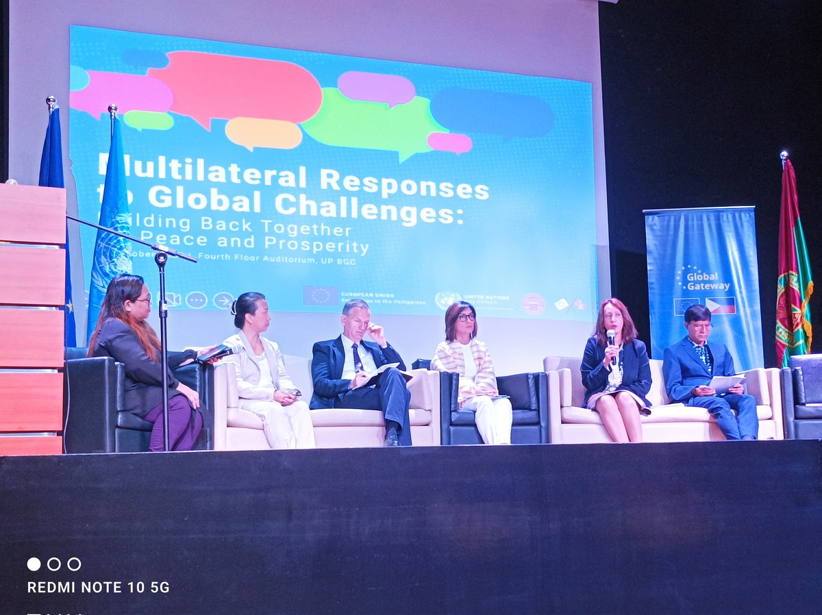 ATM: Multilateral Responses to Global  🌏 Challenges: Building Back Together for Peace 🕊️ and Prosperity.  
Presented by @EUinthePH @UN @upsystem #UN75