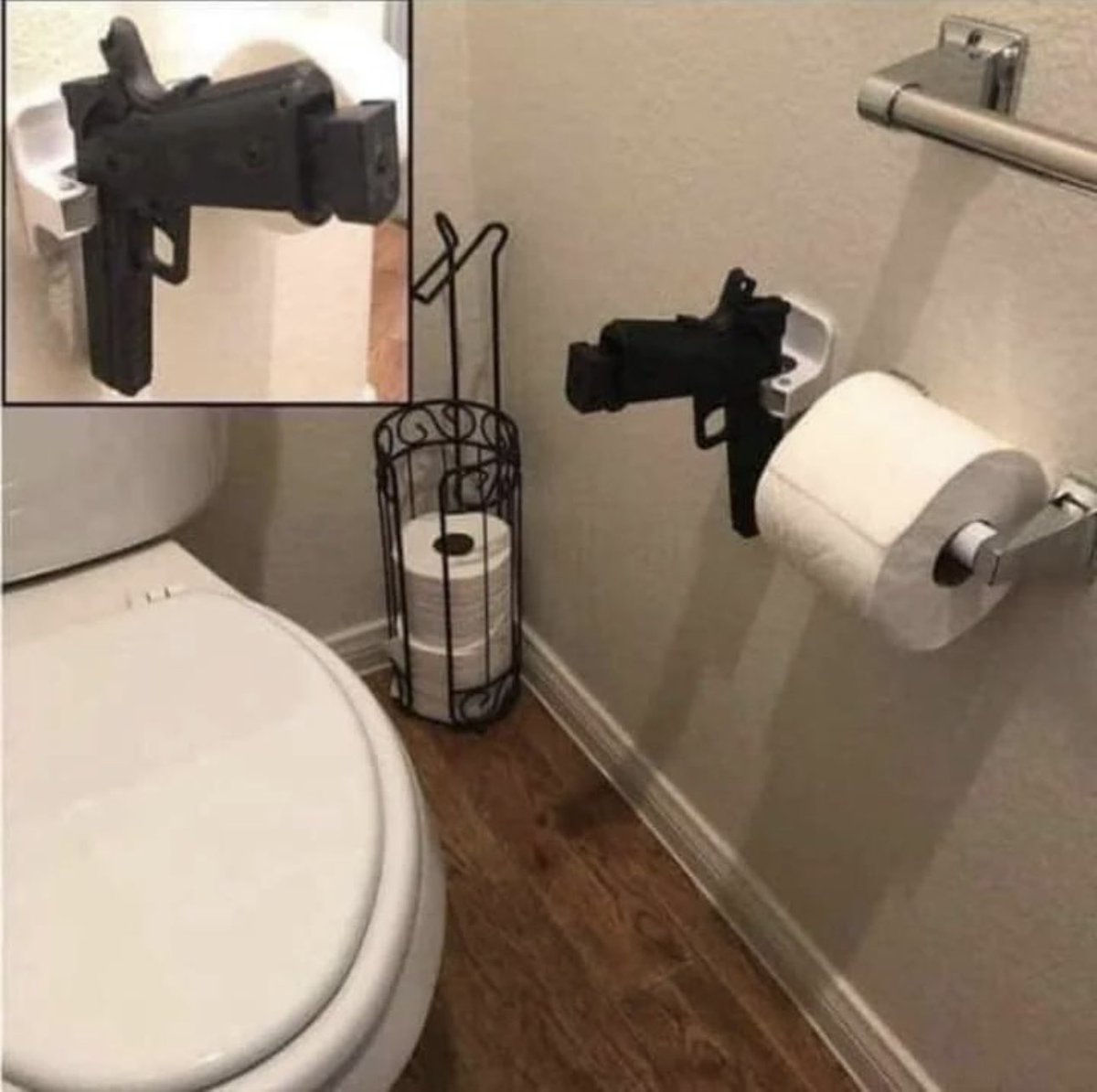 Just in case the porcelain punishment session gets a little too intense