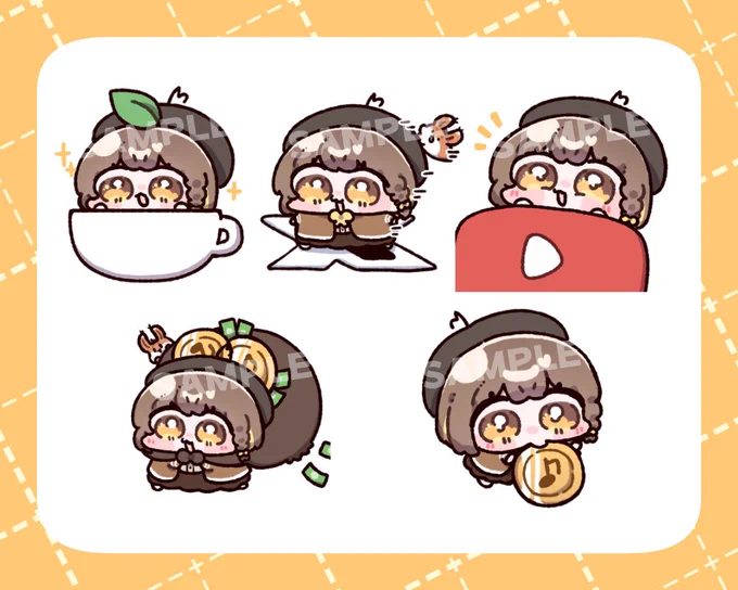 호두음표님 트위치 패널 작업했습니다. 