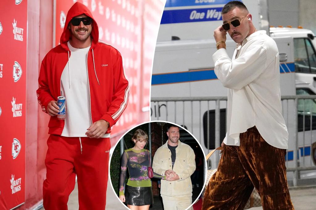 New York Post Sports on X: Why it takes Travis Kelce at least three hours  to select a game-day outfit    / X