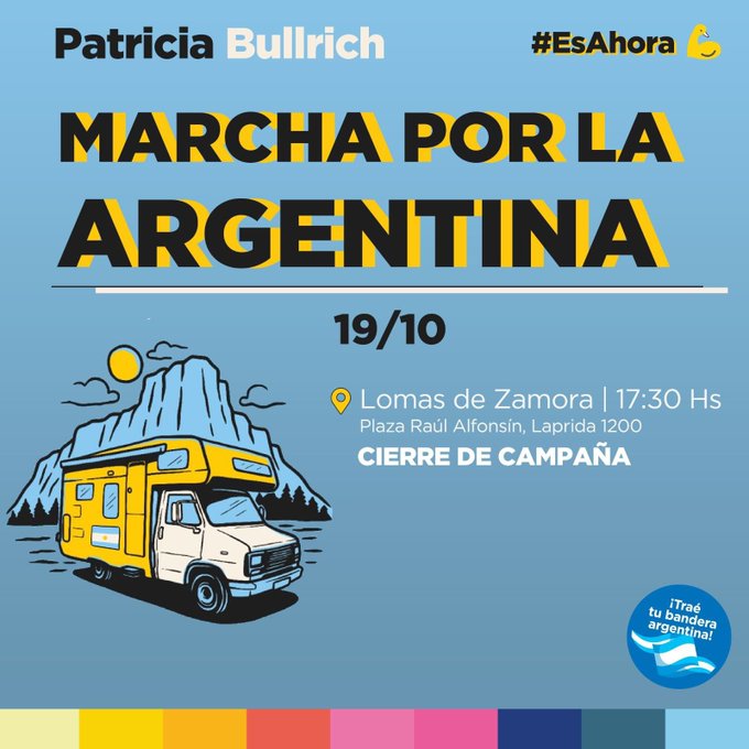 Bullrich encabeza cierre de campaña junto a Macri y Larreta