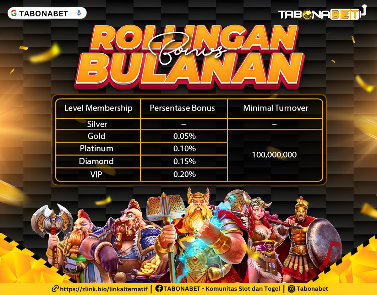 tabonabet's tweet photo. Tersedia Bonus Rollingan Bulanan di #tabonabet Situs Resmi dan Terpercaya. Buruan Join dan Klaim Bonus Terbesarnya Sekarang Juga!🔥 https://t.co/mrQn8DFv8v