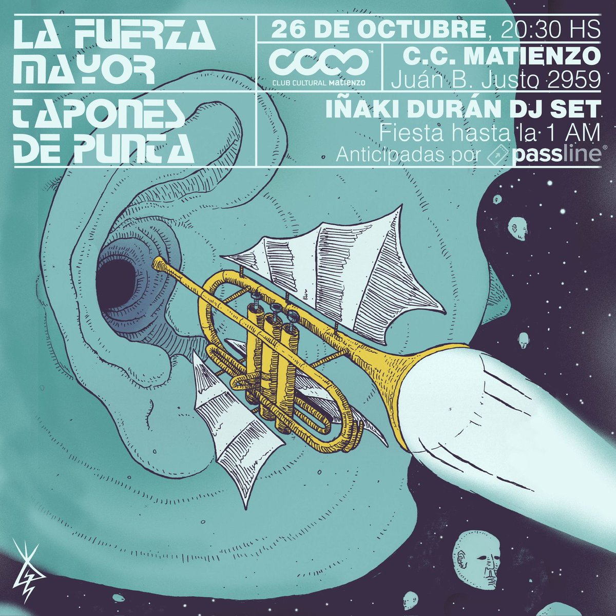 🔥El jueves 26 de octubre hay un fieston!🔥
Tapones de Punta + La Fuerza Mayor
ultimas entradas con descuento en el link..👇passline.com/eventos/la-fue…
