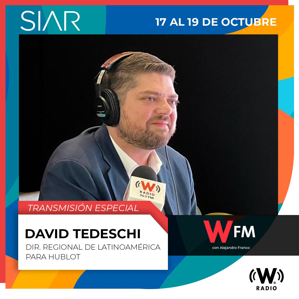WRADIOMexico's tweet photo. El mercado mexicano es muy solido, el consumidor mexicano siempre tiene un lugar especial para nosotros: David Tedeschi, director regional de @Hublot en @WFM_Wradio con @AlejandroFranco desde el Salón Internacional de Alta Relojería #SIAR⌚️

•Por el 96.9 FM y 900 AM 📻
•Conéctate #EnVivo https://t.co/rackhIHSKE
•O en nuestra app https://t.co/8qKSsR3s5v