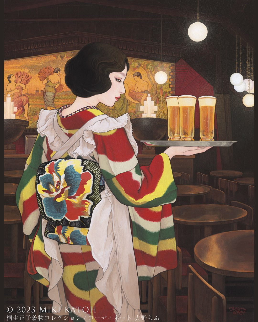 竹久夢二　「カフェの女」 竹久夢二「カフェの女」