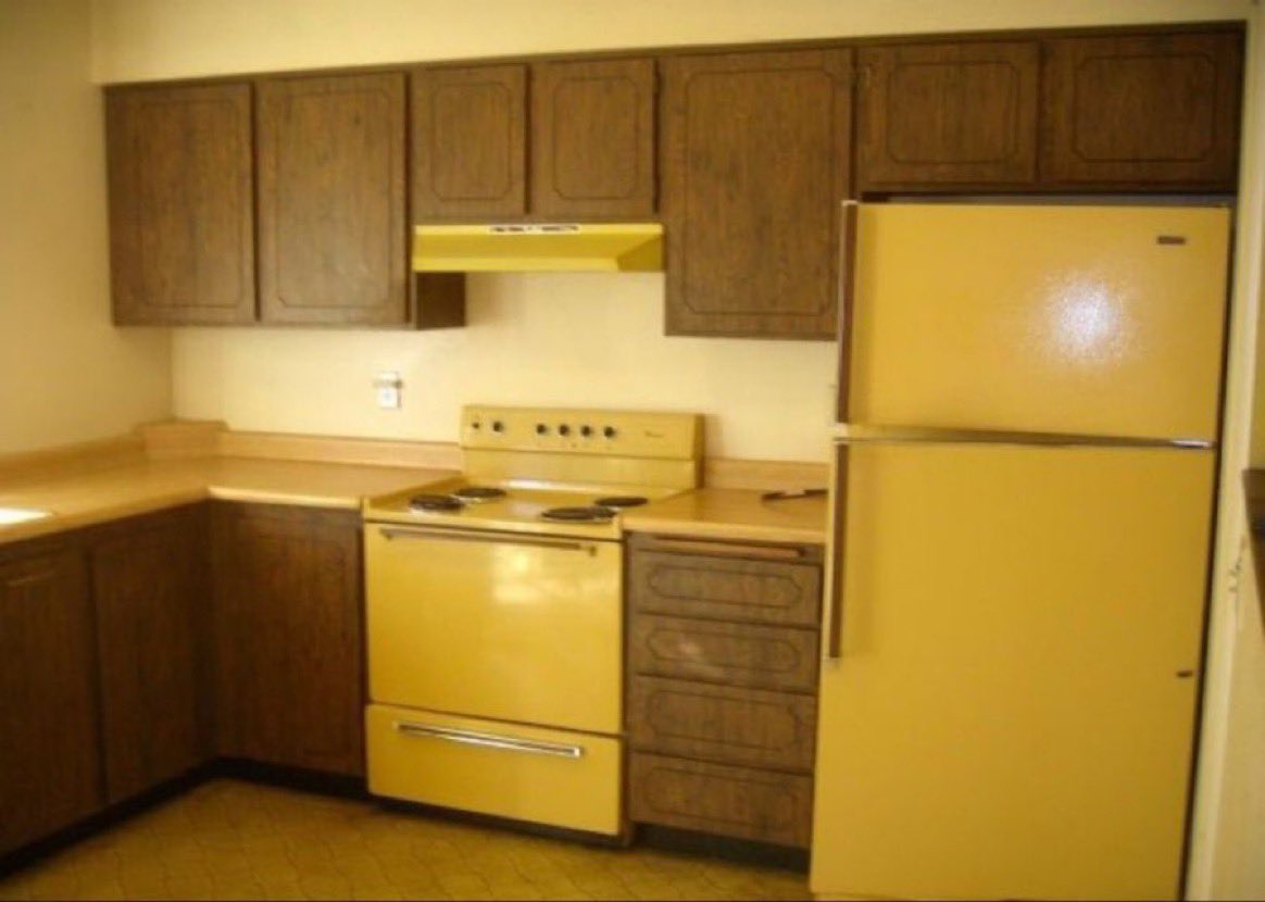 Everybody who grew up in the 70s knew someone who had this kitchen. You may be standing three feet out of frame for all I know.