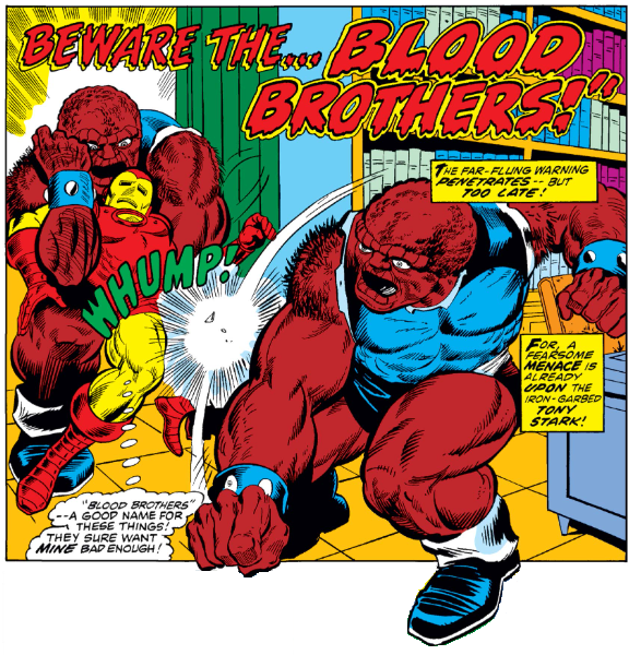 MarvelADay's tweet photo. #MarvelADay #IM55 Page two, and another first appearance! These are the Blood Brothers. - JRW https://t.co/NkO9KeVugL
