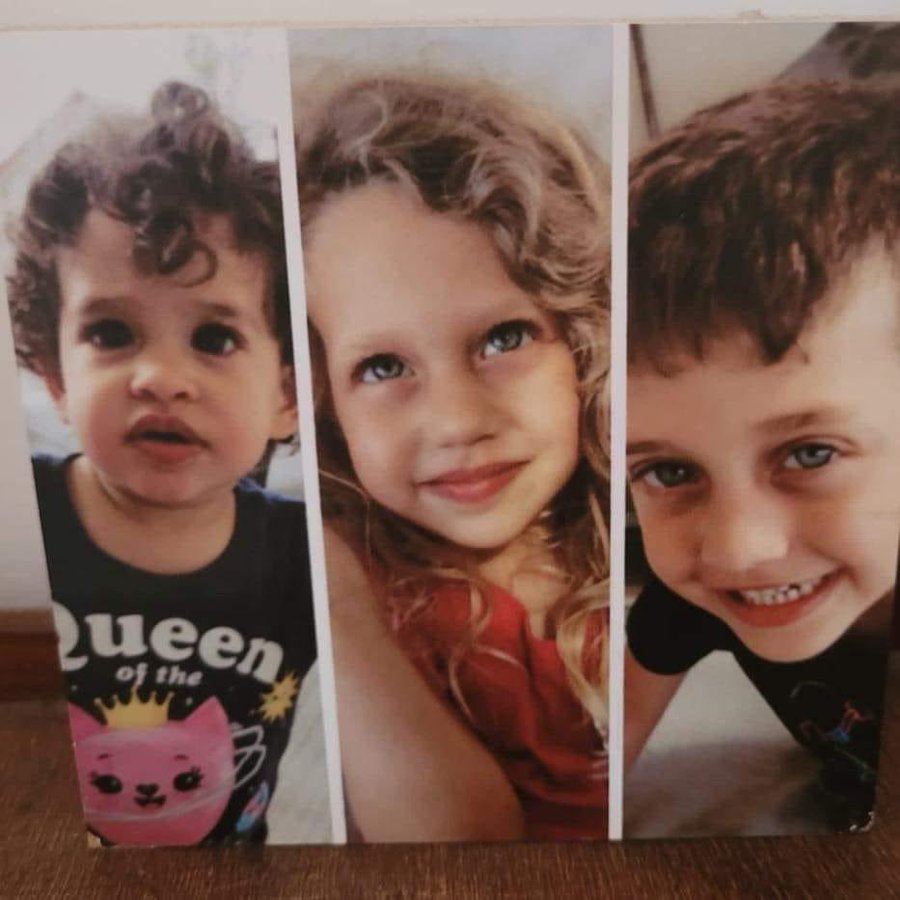 The Idan children.

Their parents - Roy &amp; Smadar Idan - were shot by Hamas in their home in Southern Israel. Smadar was murdered in front of her young children, Michael (age 9), Amalia (age 6), and Abigail (age 3).

Michael took his sister Amalia and the two hid in a closet for