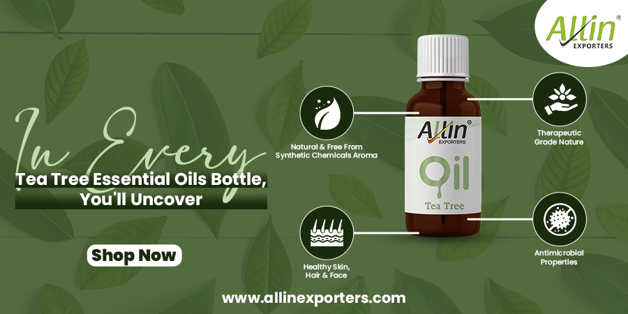 AllinExporters's tweet image. 🧘‍♀️ Soothe your mind and energize your body with Allin Exporters Tea Tree Essential Oil 🌿✨

#TeaTreeMagic #HealthySkin #Aromatherapy #allinexporters
#allinessentials #essentialoils101 #purifyair #exportingwellness #exportingnaturally #livewellallin #livewelloils #allinexporters