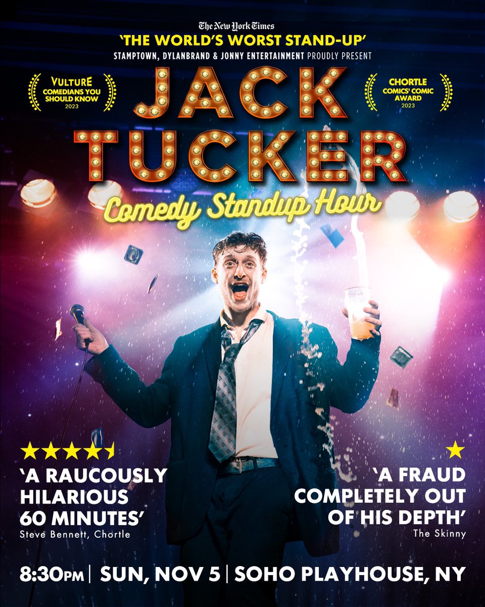 Jack. Is. Back. 
Sun. Nov 5th. Soho Playhouse.
Tickets. Onsale. Now.

🎟️: ci.ovationtix.com/35583/producti…