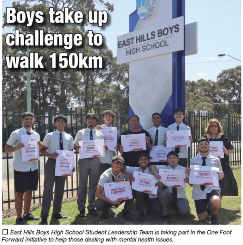 Our 2024 student leadership team made the paper for their awesome efforts raising awareness for mental health month participating in the One Foot Forward initiative. Well done to everyone involved! 

localnewsplus.com.au/wp-content/upl…