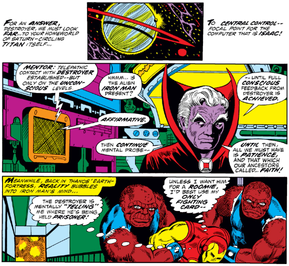 MarvelADay's tweet photo. #MarvelADay #IM55 Oh yeah, this is an Iron Man comic. Let’s get back to him. - JRW https://t.co/e7PTnNgzI8