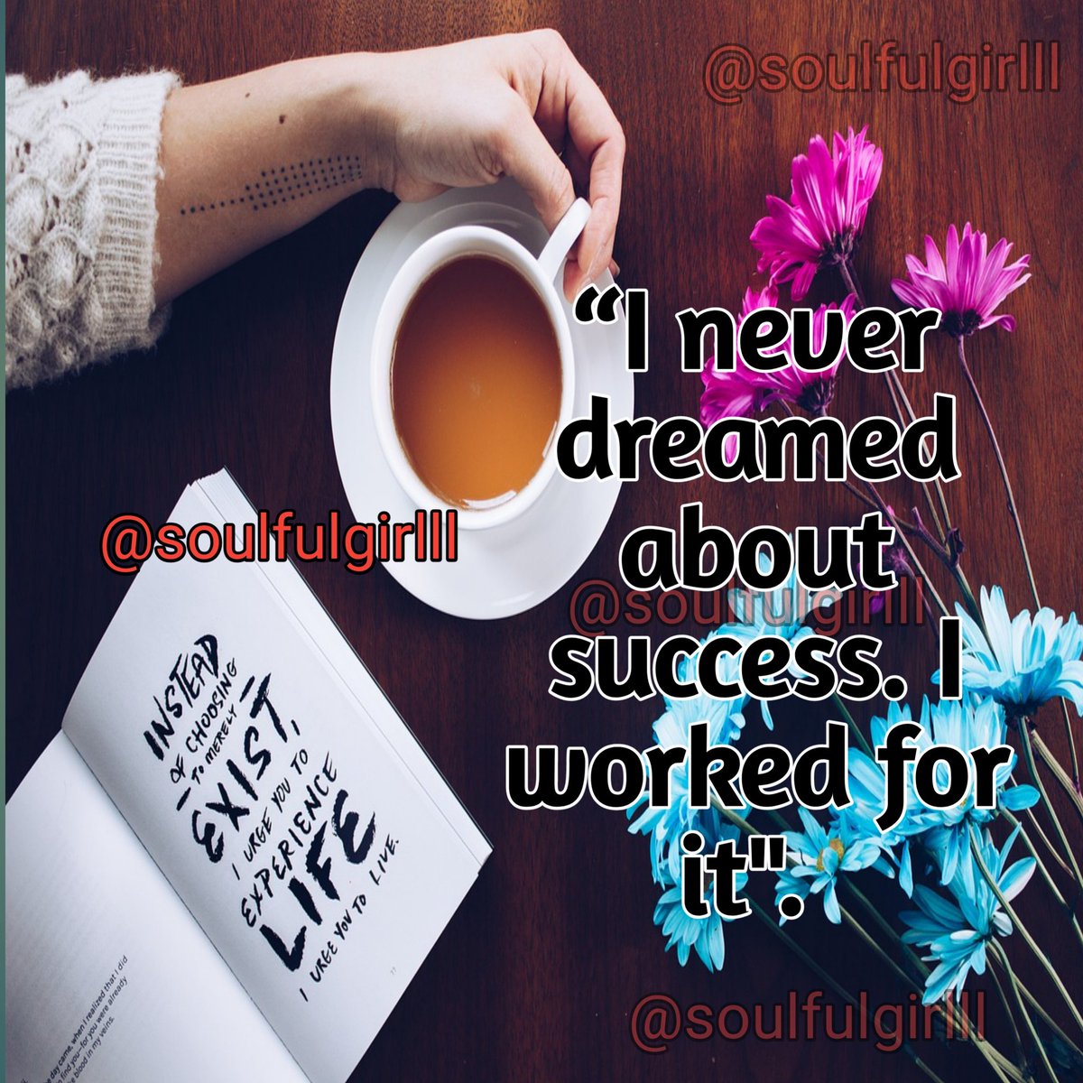 “I never dreamed about success. I worked for it.”

#MorningThoughts #MotivationalQuotes #LifeTips #Motivation #QuoteOfTheDay #ThoughtOfTheDay #MotivationalQuotesDaily  #InspirationalQuotes #thursdayvibes #ThursdayMotivation #quotes #quote #inspirationalquotes  #thursdaymorning…