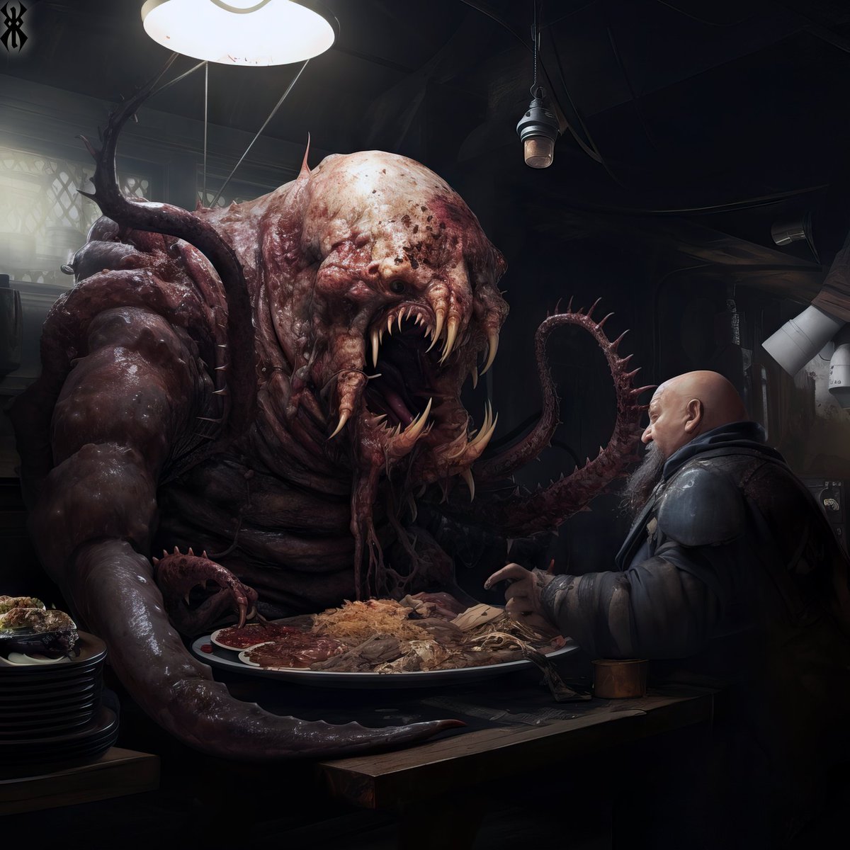 ... crab meat noodle soup ...
#crabmeat #crab #lovecraftian #innsmouth #delicious #crabmeatsalad #noodlesoup #seafood #crabshack #aiia #horrorart #horror #macabreart  #dinnertime #monsters #creatures #seamonster