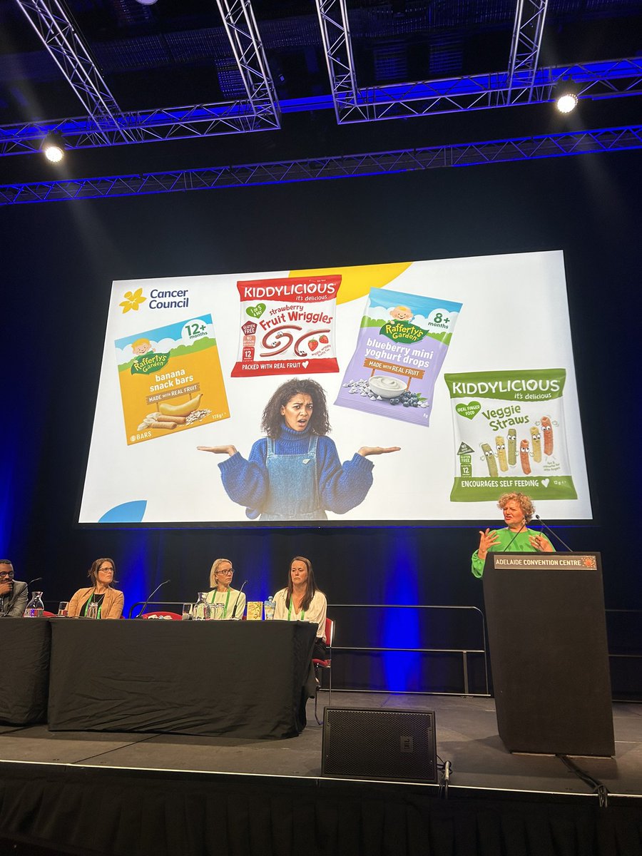 Drcafleming's tweet photo. Well that was fun! Thanks to my wonderful co-presenters for a great symposium outlining how infant and toddler foods are not as good as they look and the crucial role govt regulation needs to play to protect parents and children @kiwischmidtke #ANZOS23 https://t.co/cdfBQIrojp