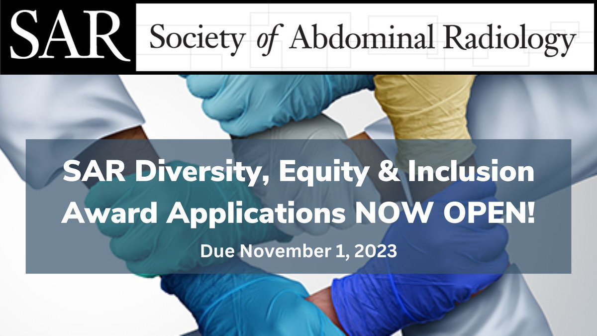 Don't forget to apply for the SAR Diversity, Equity and Inclusion (DEI) awards! Help us recognize the DEI efforts of our members, and submit your nomination by November 1, 2023. Learn more here: buff.ly/3fIDH2Z