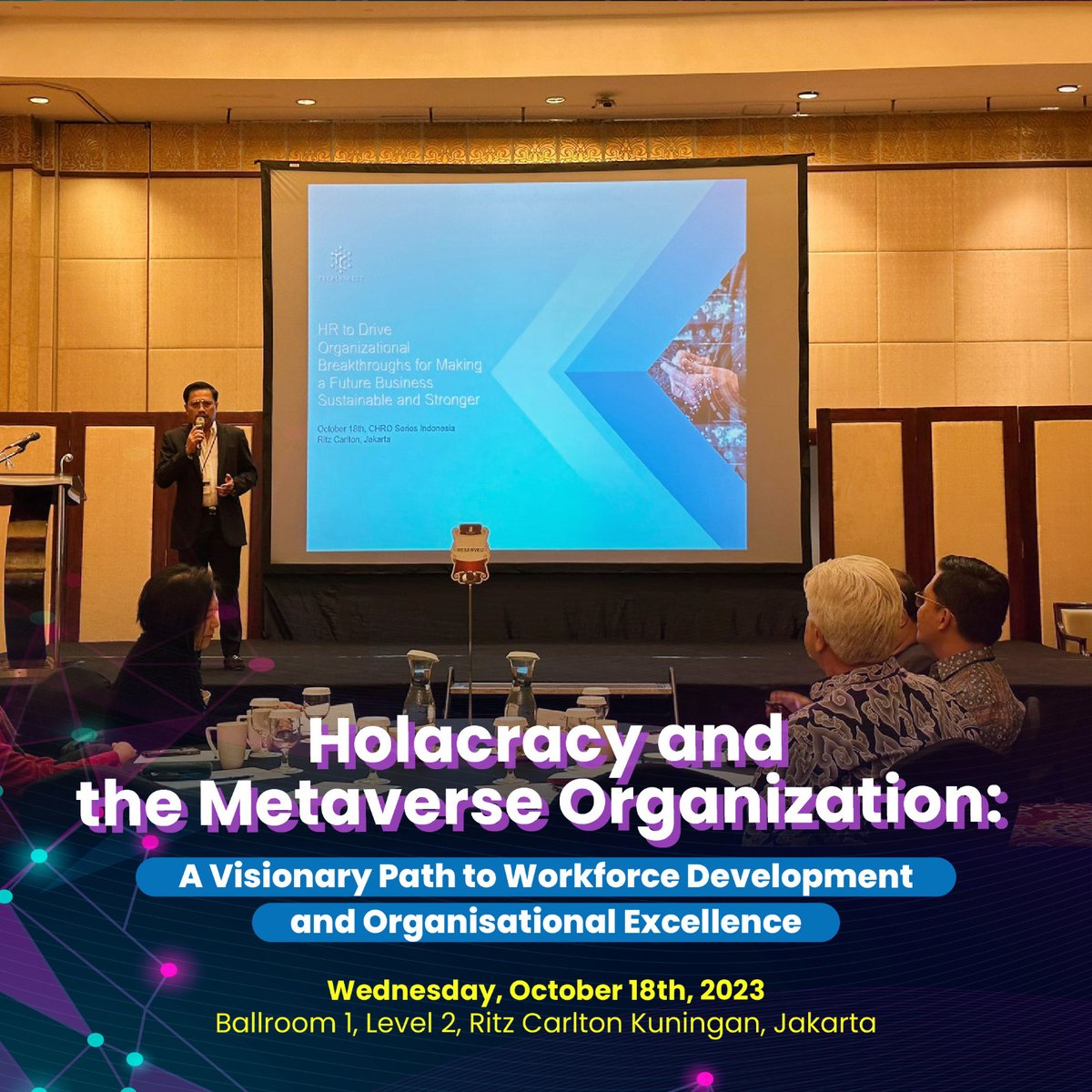 Techconnectid's tweet image. Our CHRO, P. Swasono Satyo, received the honor to be one of the guest speakers in this prestigious event, sharing TechConnect's growth journey through the Holacracy-Metaverse Organisation.
#TechConnect #CHROSeries2023 #HRMasterclass