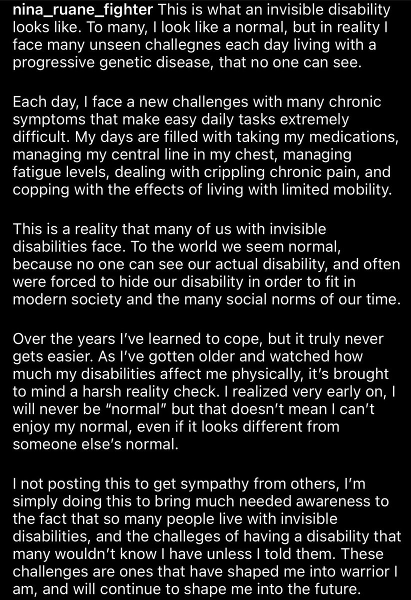 Nina_Fighter's tweet photo. October 15-21, 2023 is Invisible Disabilities Awareness Week. 

Here’s the post I made about it on my instagram. 💕

#InvisibleDisabilitiesWeek https://t.co/usQoVP1lJU