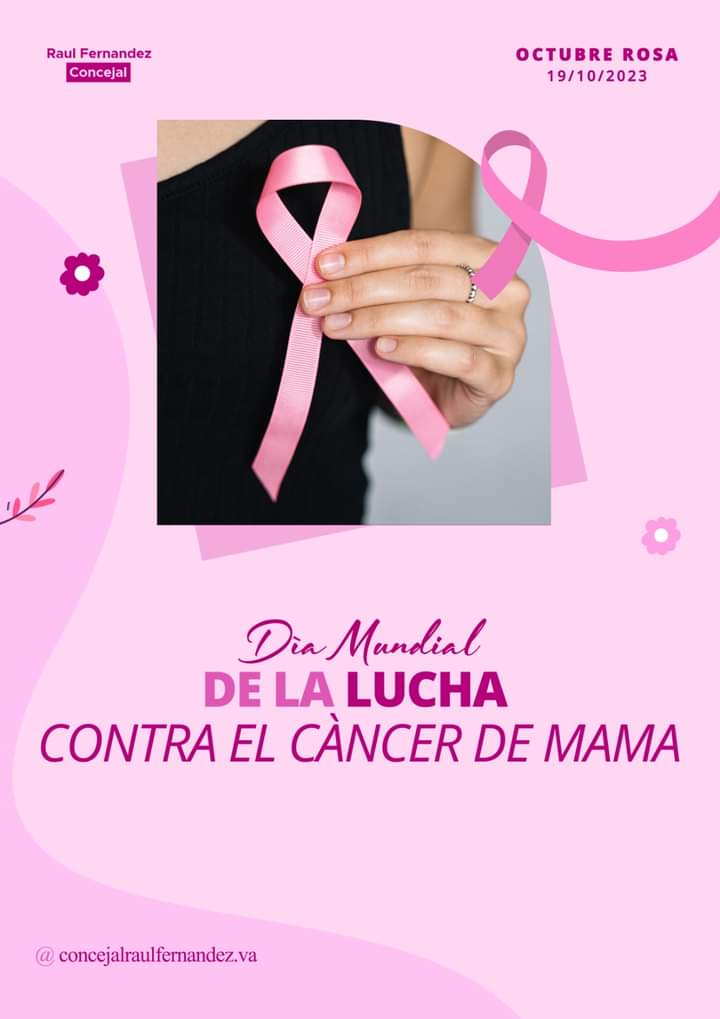 19 de Octubre. Día mundial de la lucha contra el cancer de mama. 
.
#cancerdemama #lucha #díamundialdelalicjacontraelcáncerdemama