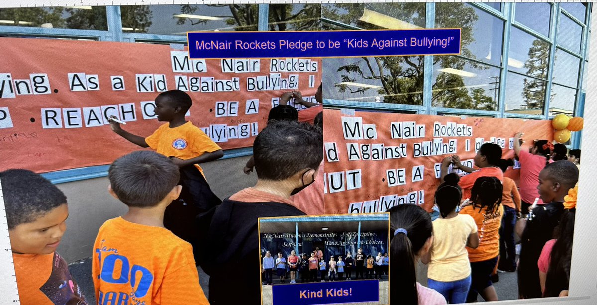 McNair Rockets pledge to be “Kids Against Bullying!”…#mcnairrockets…#cusd…#missionpossible…#unityday2023