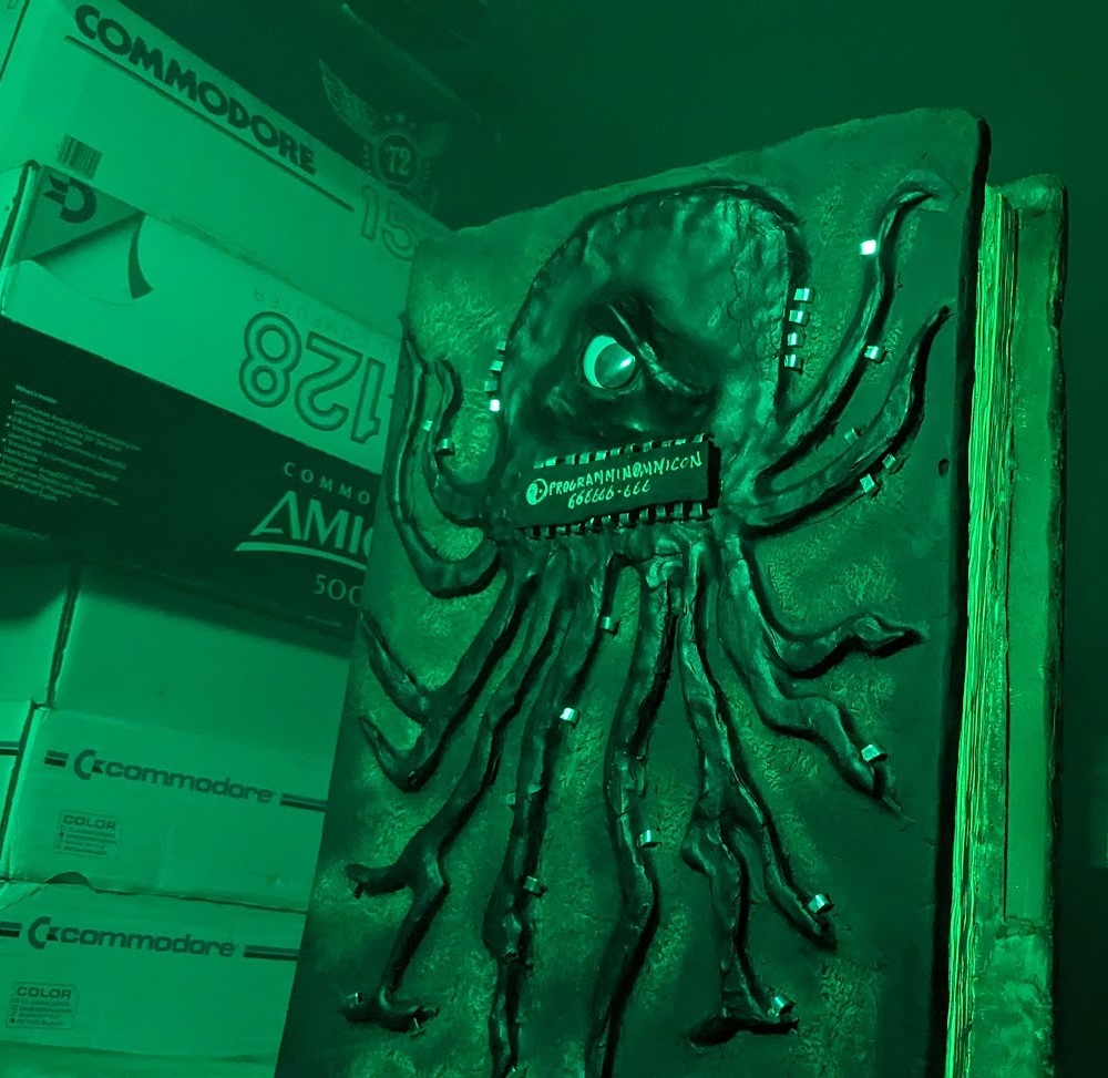 city_xen's tweet photo. Behold! The mighty #Programminomicon has awakened and will be in #EncryptedTales 5 short video "The Night of the Living Zombie Processes" - Coming soon to our Youtube channel! #Commodore #Amiga #MSDOS #Atari https://t.co/5j8dTql0De