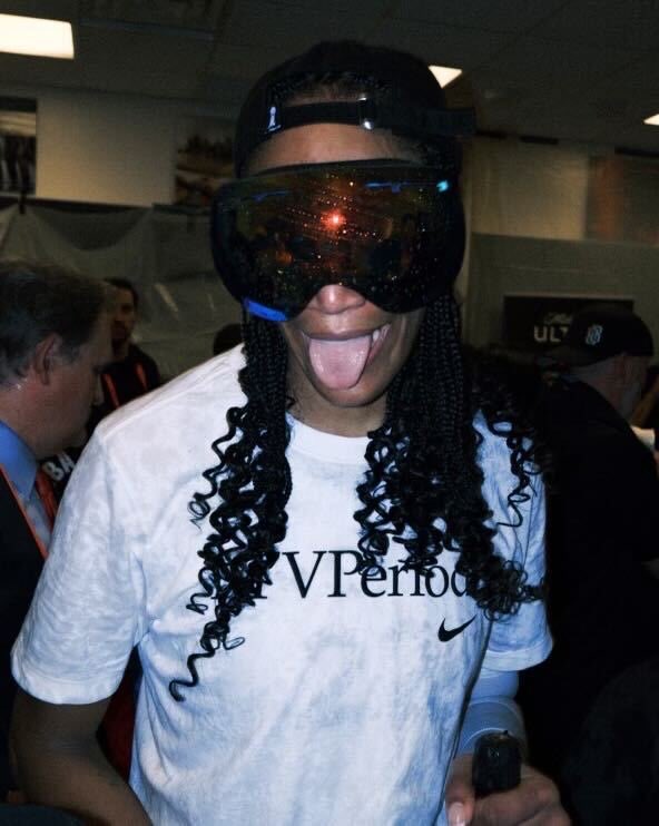 WNBA's tweet photo. MVP PERIODT 📸 @_ajawilson22 https://t.co/v496HDY6nM