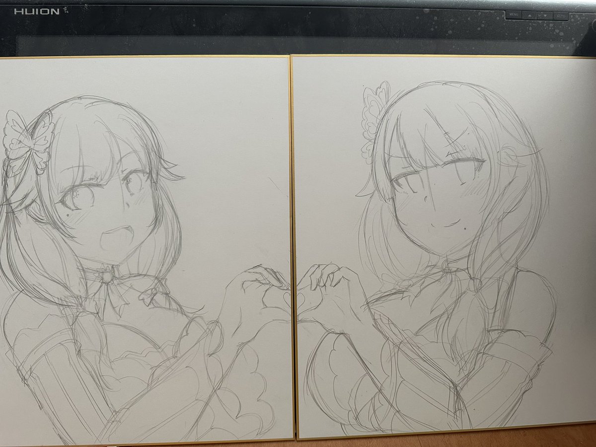 こう言うの描きたいんだよねって色紙 