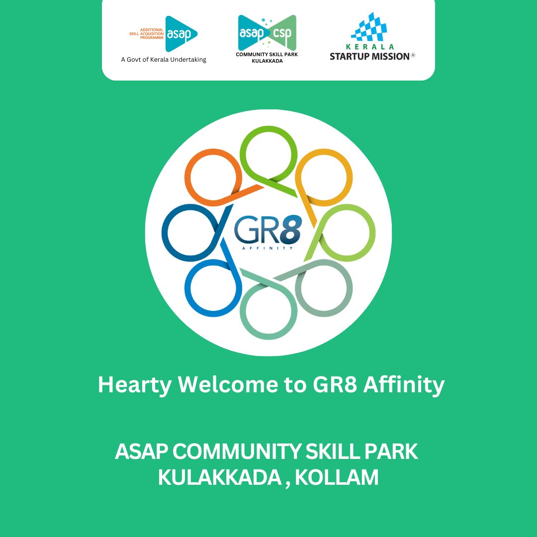 We are delighted to extend a warm invitation to GR8 Affinity, a renowned US accounting firm, to ASAP Community Skill Park Kulakkada.

#GR8AffinityCollab #SkillsForYouth #CareerOpportunities #StudentGrowth #EmployabilityBoost #InternationalCareers #EducationPartnership
