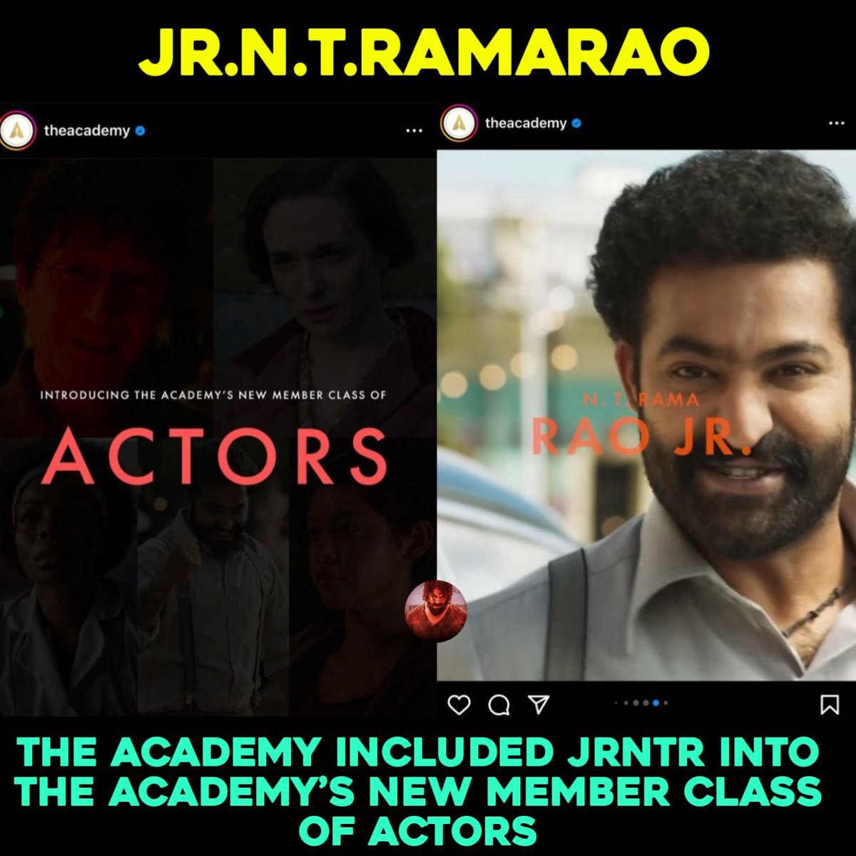 N.T. Rama Rao Jr Member of Actors Branch, The Academy (oscars) #NTR ❤️