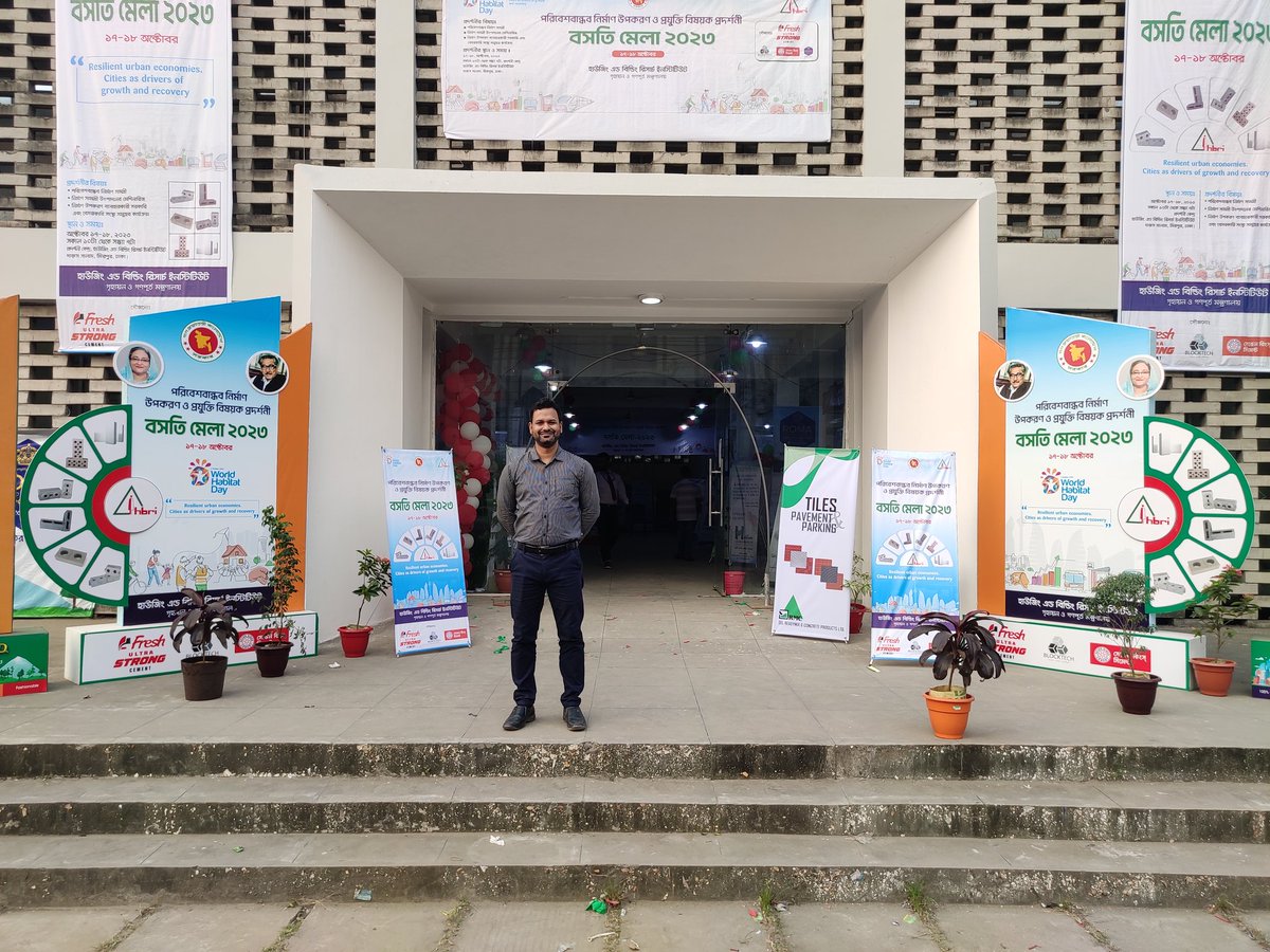 sharifuldigital's tweet photo. The Housing and Building Research Institute (HRRI) organized a two-day housing fair on October 17 and 18, 2023. At the fair, we showcased our eco-friendly materials by Mir Concrete Block. It drew prestigious construction companies nationwide.
#HBRI #HousingFair
#Bangladesh https://t.co/qJICMaTfrr