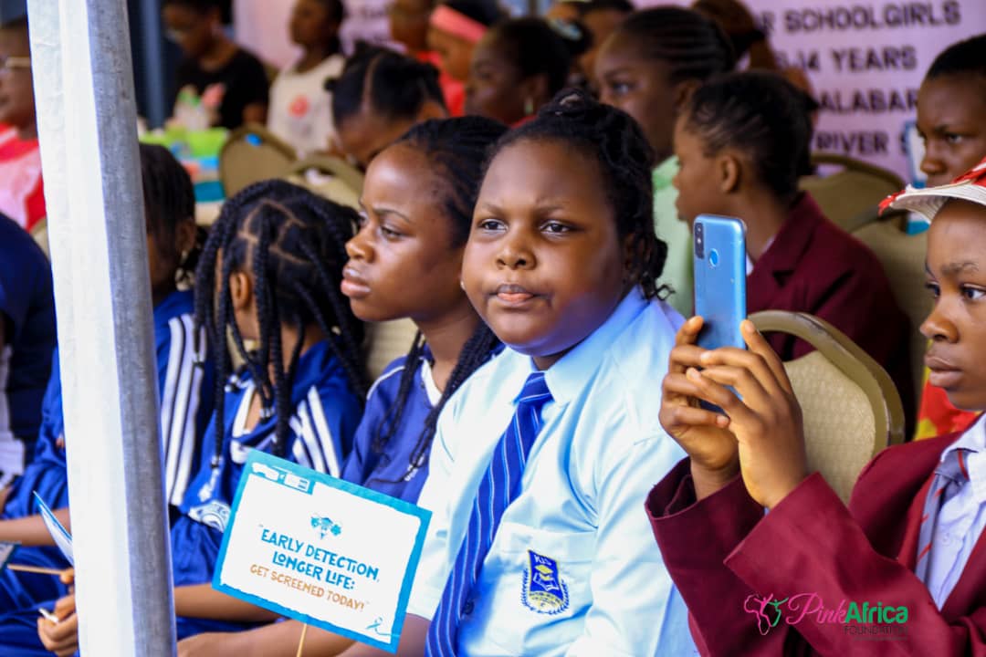 BoldlyPink_PAF's tweet photo. Over 200 girls ages 9 - 14 were vaccinated yesterday.
A special thank you goes to @ACTFoundation_, @asiukpohospital and numerous partners for their support on this project.
#RESETCancer #CalabarGoPinkDay23 #HPVVaccines https://t.co/Jf4qBrZ378